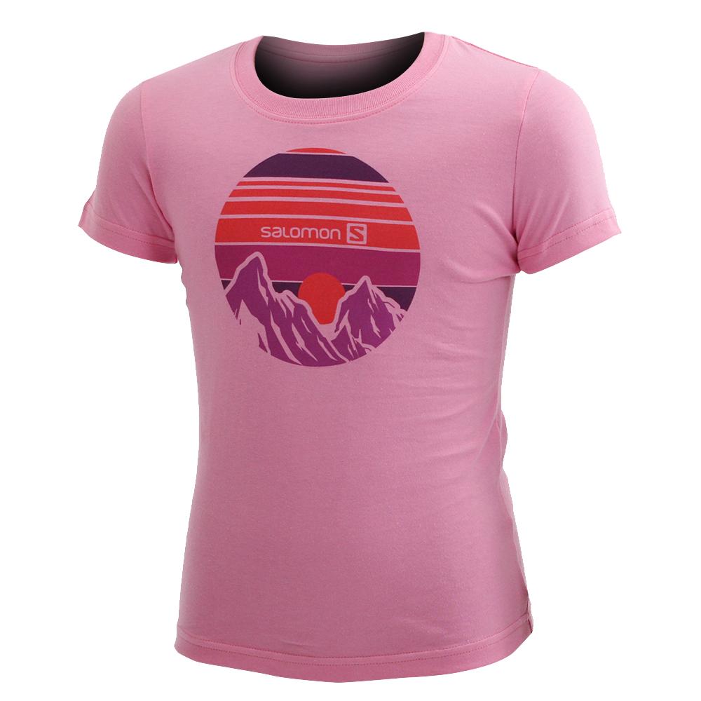 Salomon Israel LEVELS SS G - Kids T shirts - Pink (EQGI-96321)